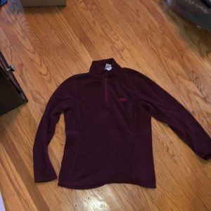 Maroon North face Fleece Pull Over